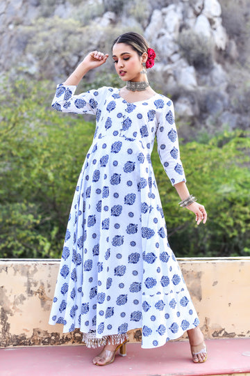 White Cotton Kurta Set