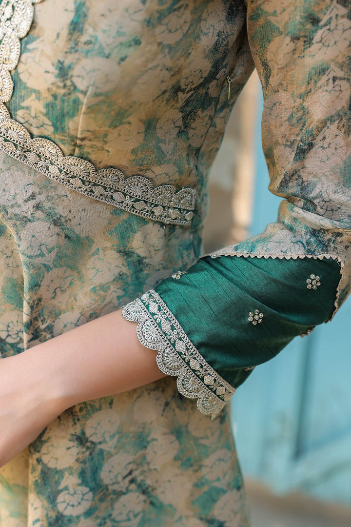 Algae green Anarkali Set