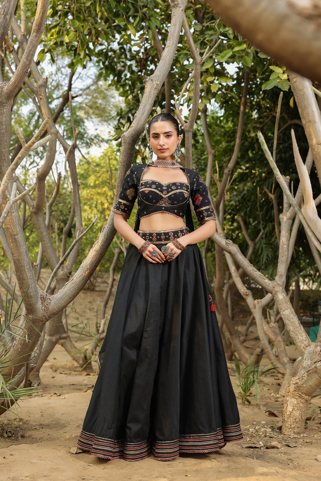 Black Gota Lehenga Set