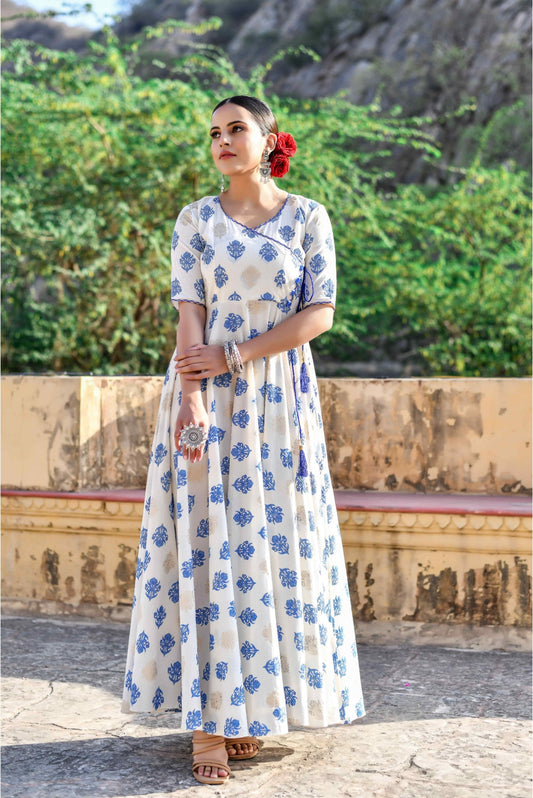 Off White Empire Ethnic Dress
