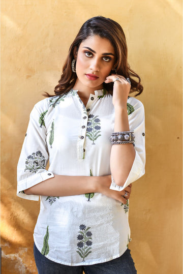 Floral Cotton Hard Block Shirt