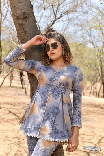 Grey & Blue Co-Ord Set