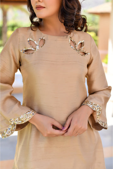 Silk Sequin Embroidered Co-Ord Set