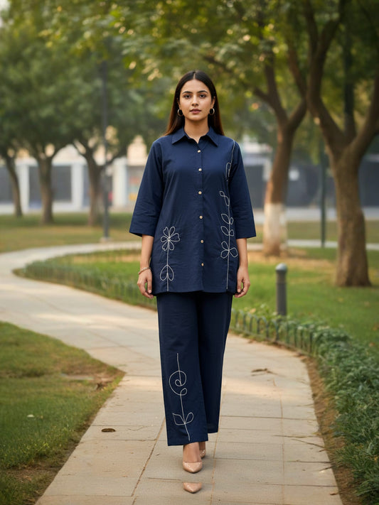 Cotton Embroideredd Coord Set