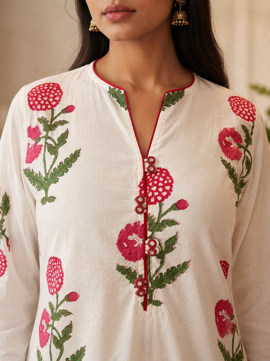 Block Printed Short Kurti