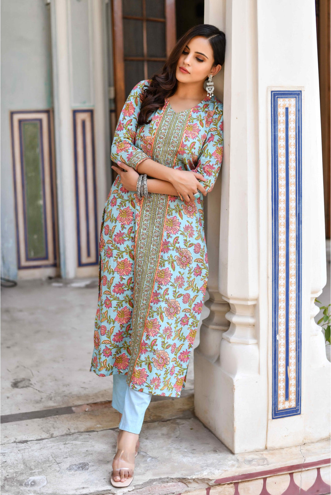 Anastay's Minimalistic 2-Piece Embroidered Kurta Pant Sets