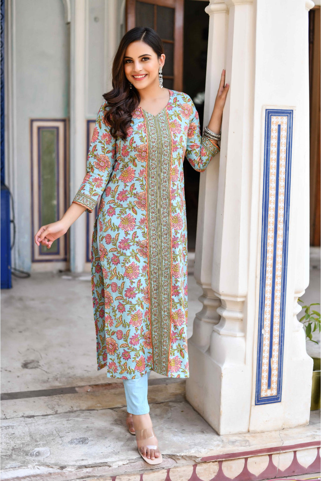 Anastay's Minimalistic 2-Piece Embroidered Kurta Pant Sets