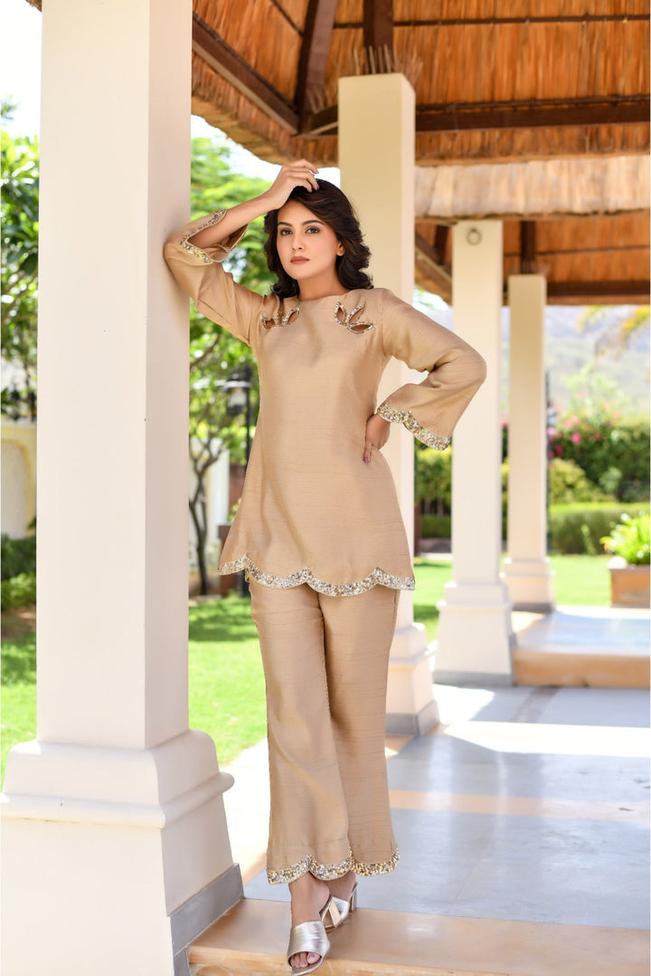 Anastay Silk Sequence Embroidered Co-ord Set