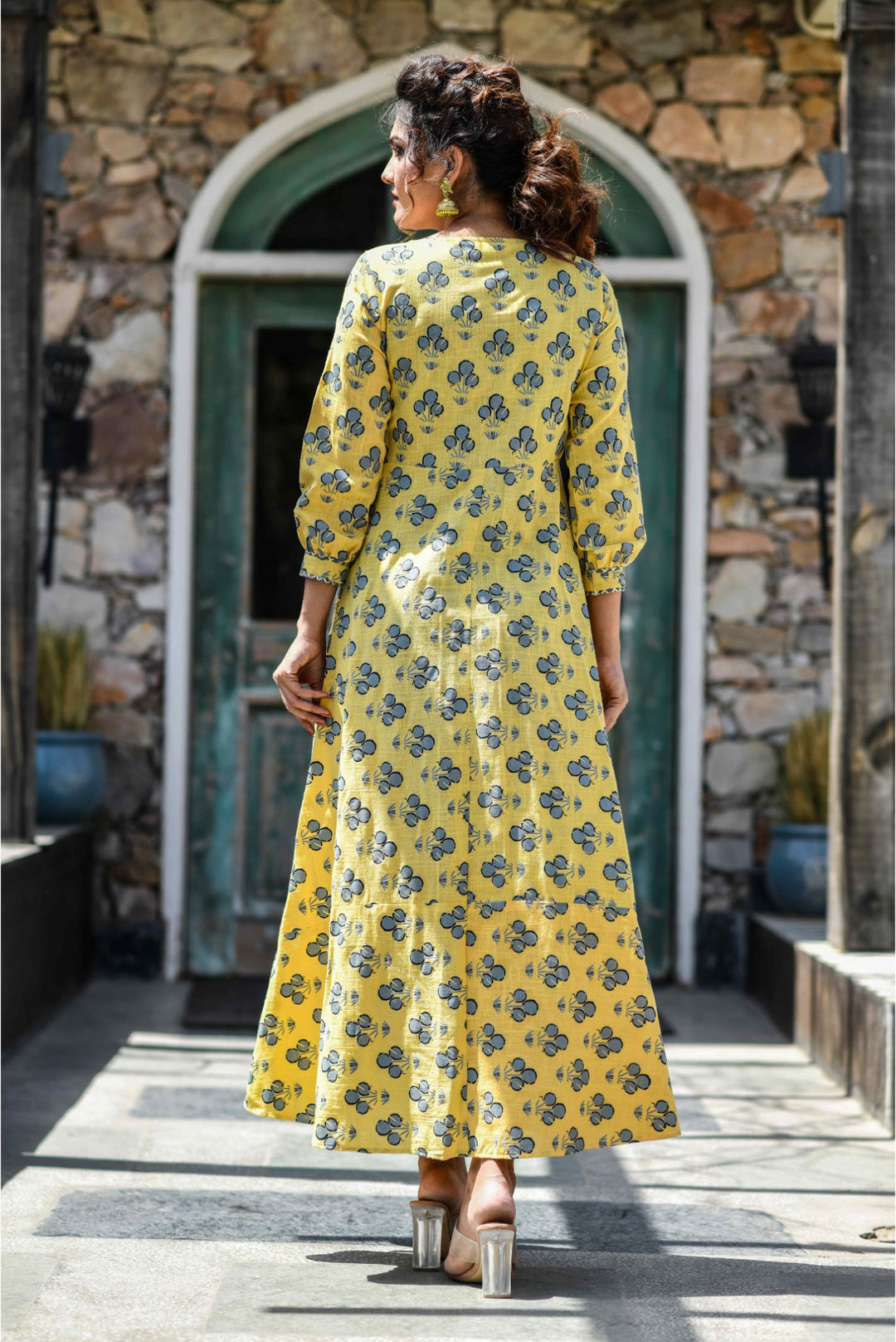 Anastay Yellow Comfortable Ethnic Dress