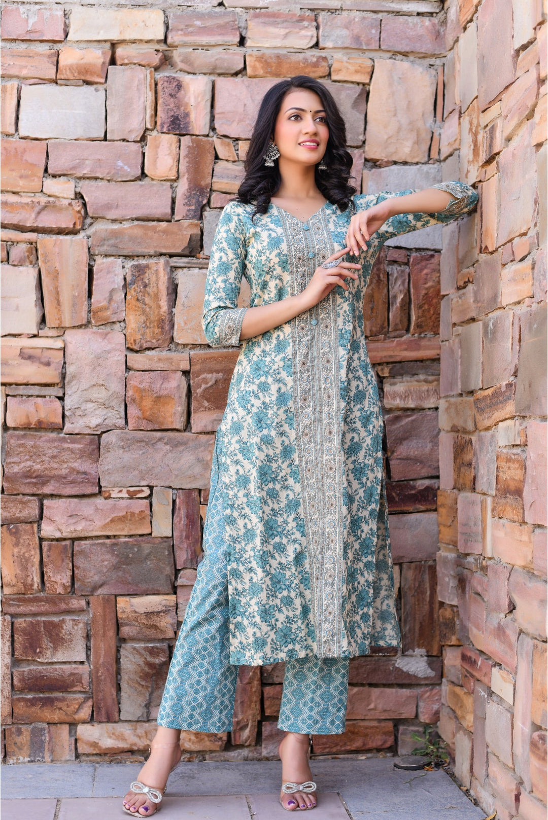 Anastay's Exquisitely Crafted Blue Printed Kurta Pant Sets