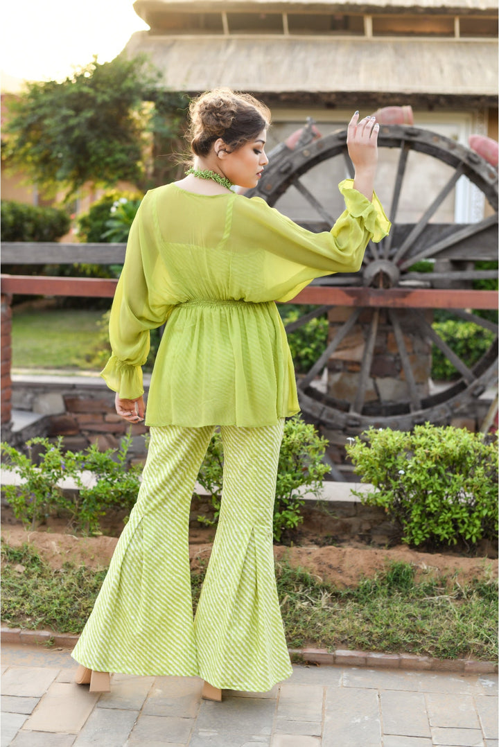 Anastay Parrot Green Top &  Jumpsuit