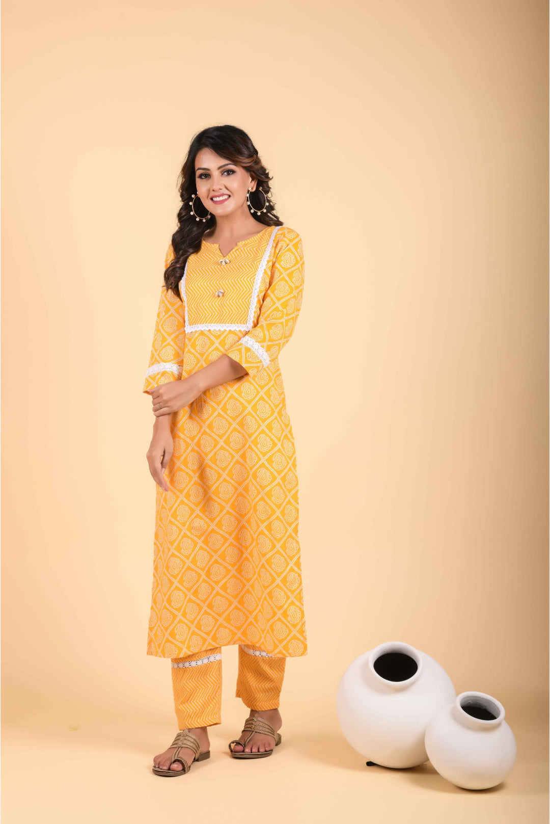 Anastay Mustard Yellow Straight fit Kurta Set