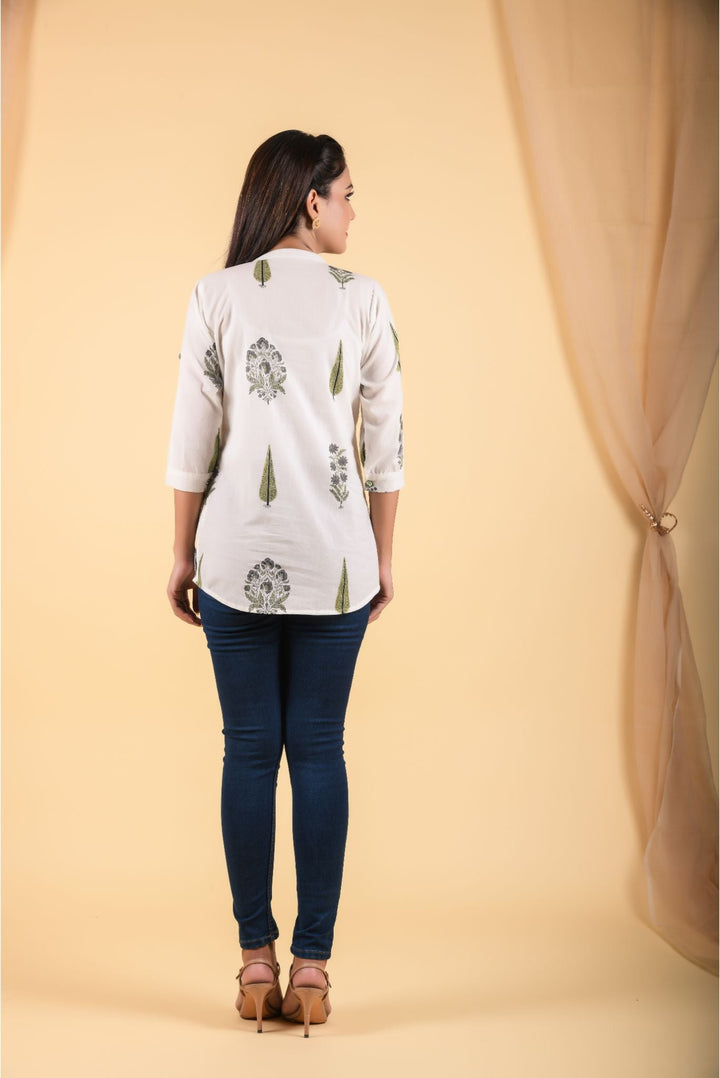 Anastay Floral Cotton Hard Block shirt